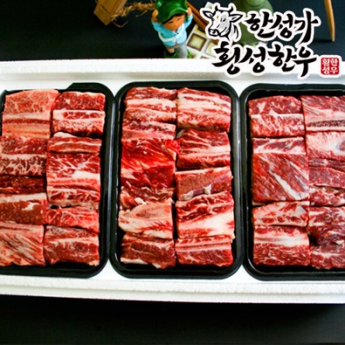 한성가 한성家횡성한우 명품 프리미엄 찜갈비 선물세트 3호 2.4kg [1개]