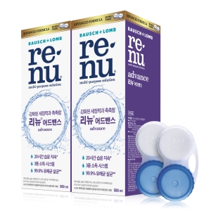 바슈롬 리뉴 어드밴스 500ml x 2개 + 렌즈케이스 2개 (1세트)_이미지