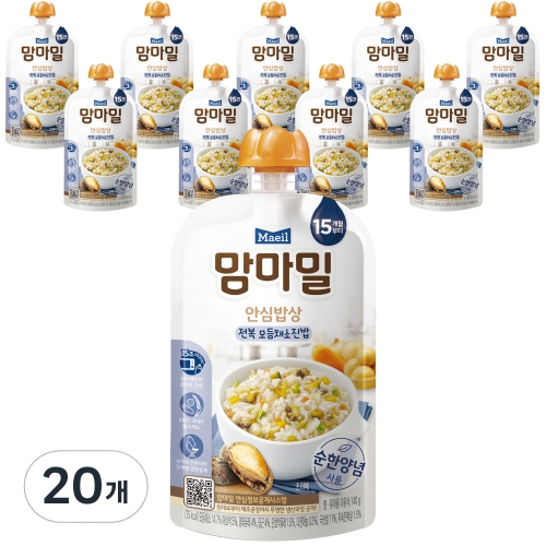 매일유업 맘마밀 안심밥상 전복 모듬채소진밥 140g이미지입니다. 누르면 해당 게시물로 새창이동합니다.