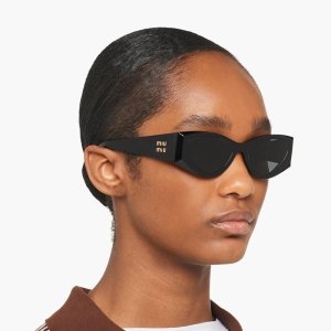 미우미우 로고 선글라스 SMU06Y E1AB F05S0 C 054 블랙