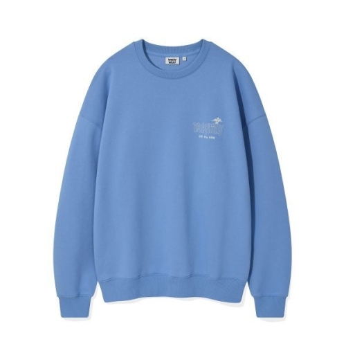 비케이브 와키윌리 WACKY WILLY 픽쳐 그래픽 맨투맨 블루 WA2501CR18BL 146572 L_이미지