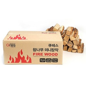 큐레스 참나무 미니<b>장작</b> 5kg
