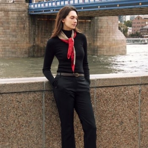 아쿠아스큐텀 여성 메탈사 니트 풀오버 WYKT6Q0B_이미지