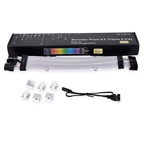 리안리 STRIMER PLUS V2 RGB TRIPLE 8핀 케이블 (PW12-PV2, 0.3m)_이미지