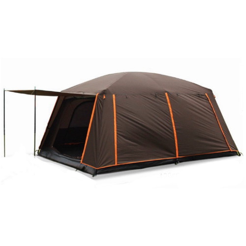 캠핑왕국 캠핑용 글램핑 천막 투룸 패밀리 텐트 8-12인용 뉴 브라운