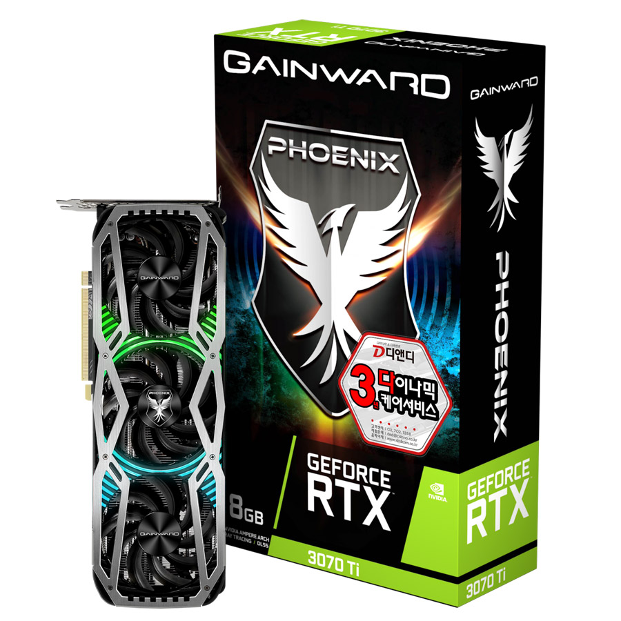 GAINWARD 지포스 RTX 3070 Ti 피닉스 D6X 8GB