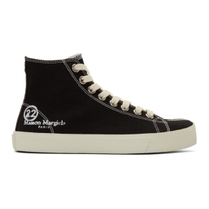  메종마르지엘라 Black Canvas Tabi High Top Sneakers 상품이미지