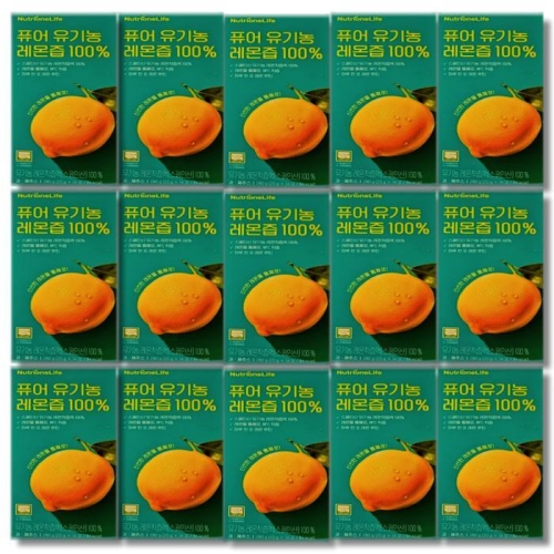 뉴트리원 퓨어 유기농 레몬즙 100% 20g 14포 (15개)_이미지