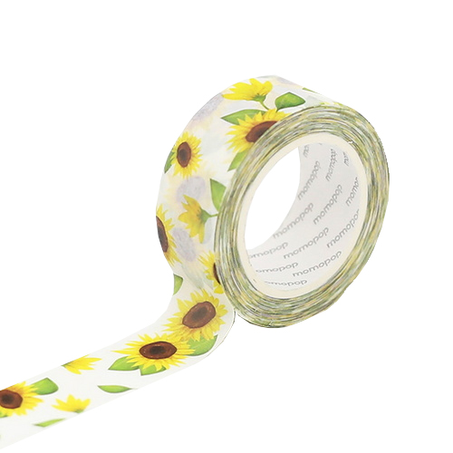 모모팝 모모마테 제주 해바라기 마스킹테이프 15mm x 10m