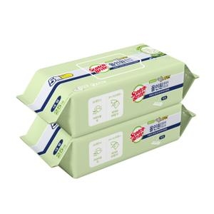 3M 스카치브라이트 올인원 베이직 더블액션 물걸레 청소포 플러스 대형 25매 (2개)_이미지