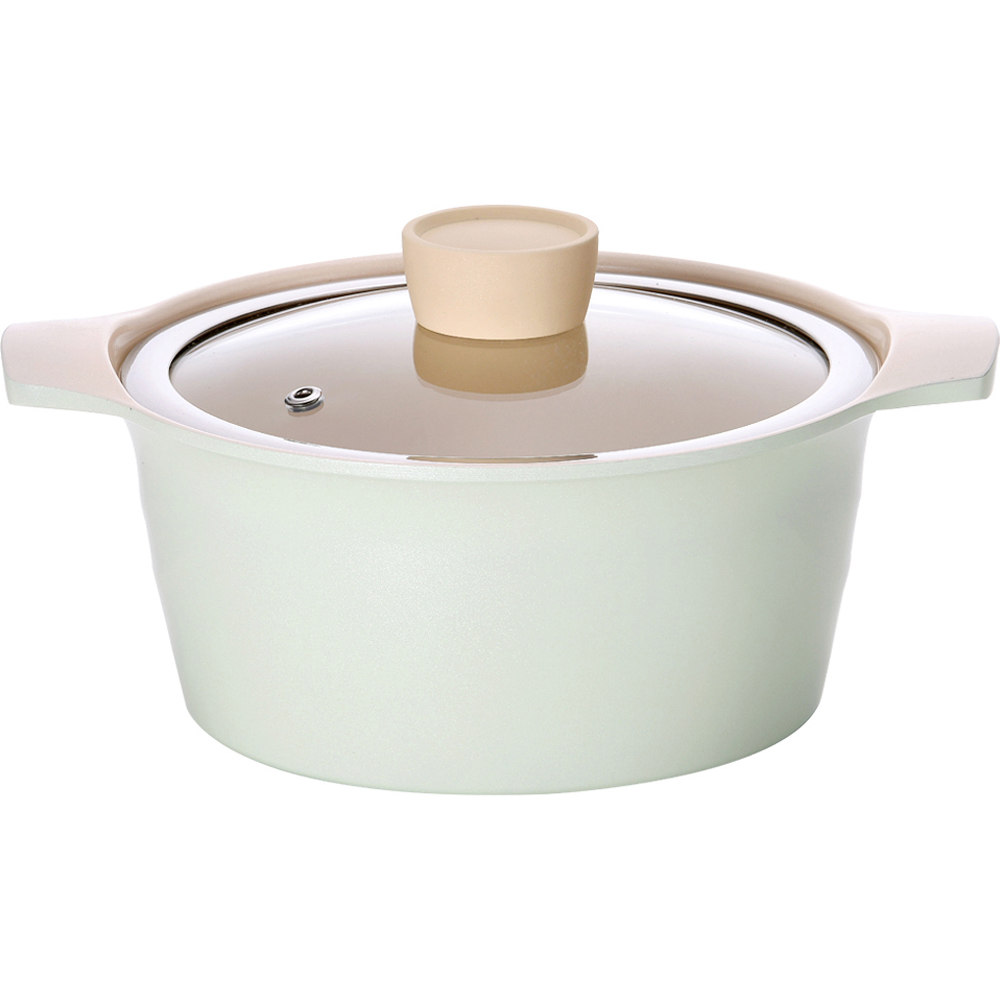 남양키친플라워 쿠킨 레몬민트 세라믹 인덕션 양수냄비 [18cm]