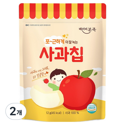 베이비본죽 사과칩 12g (2개)_이미지