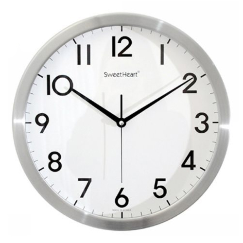 스위트하트 무소음알루미늄사무실벽시계350