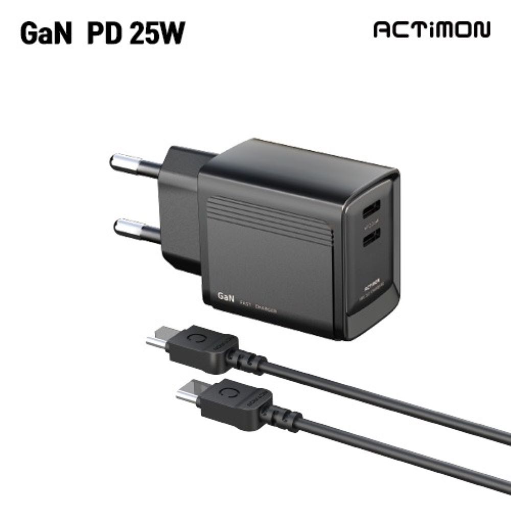 엑티몬 PD PPD 25W 2포트 충전기 어댑터 MON-PD25W-CC-T2-CP