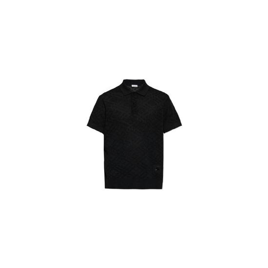 버버리 마커스 텍스처드 폴로 셔츠 8121962A1189 BLACK T