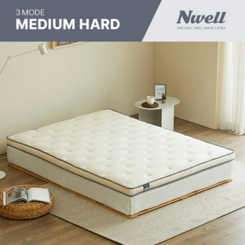 신우팜앤라텍스 느웰 3모드 미디움하드 천연라텍스 토퍼 매트리스 K (7.5cm)_이미지
