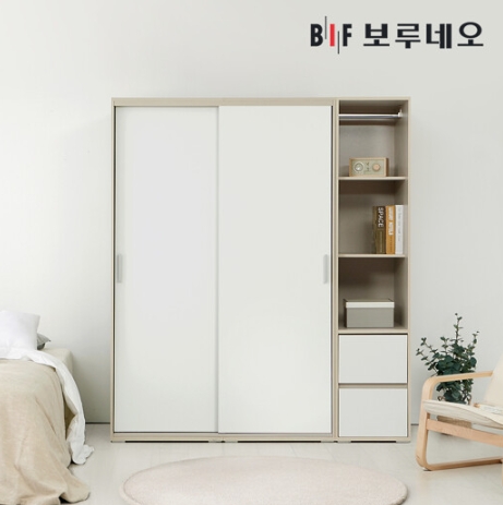 캐빈 슬라이딩 옷장 B세트 1600