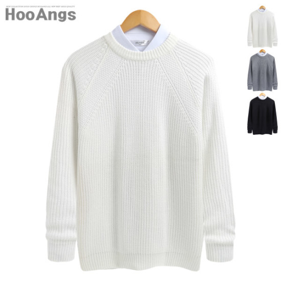 후앙스 오버핏 언발트임 라운드 니트 EYSW7950