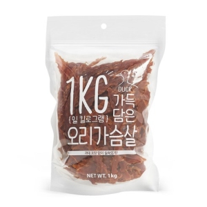 더주스 슈퍼츄 일킬로그램 가득 담은 오리가슴살 1kg (2개)_이미지