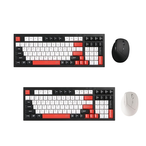지클릭커 오피스프로 WMK560 사일런스 M 무소음 무선 키보드 마우스 세트 98키 포커 (블랙)_이미지