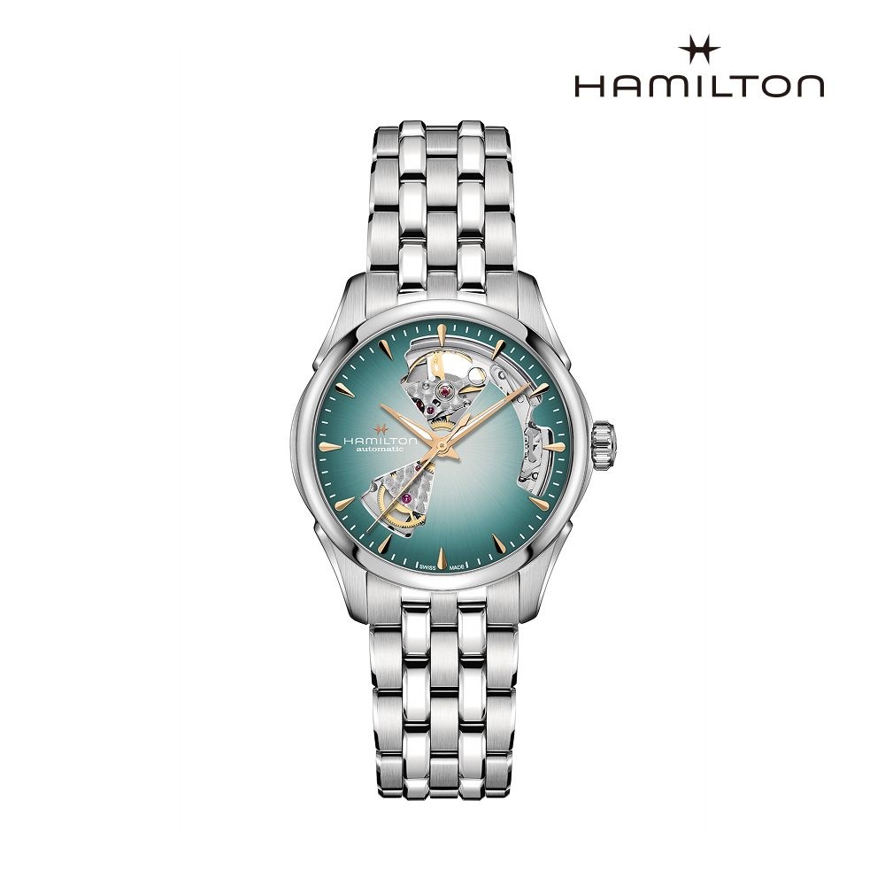  해밀턴 여성 재즈마스터 오픈하트 터콰이즈 36mm 브레이슬릿 H32215143