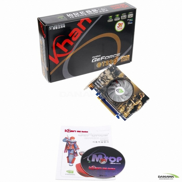 엠탑코리아 Khan 지포스 GT220 V2 HDMI D2 512MB_이미지