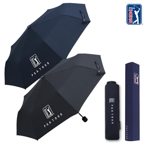 PGA TOUR 3단 수동 무지 우산블랙,네이비/판촉선물/행사답례품/단체대량_이미지