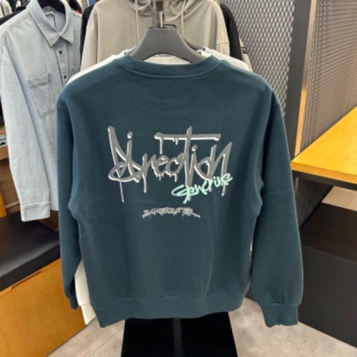 써드케이 서드케이 HC04 기모 티셔츠 등판 그래픽 기모라운드 티셔츠 MO9-TU951 블루_이미지