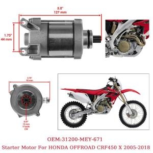혼다  전기 오토바이 스타터 모터 CRF450 CRF450X 20052018 18852 엔진 시동 OEM 부품 NO3EY671 C..