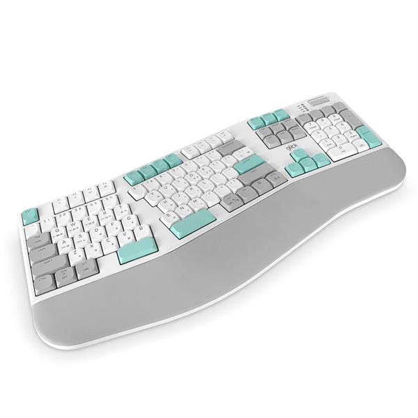지클릭커 OFFICEPRO EK500 무선 기계식 (카리브 화이트)_이미지