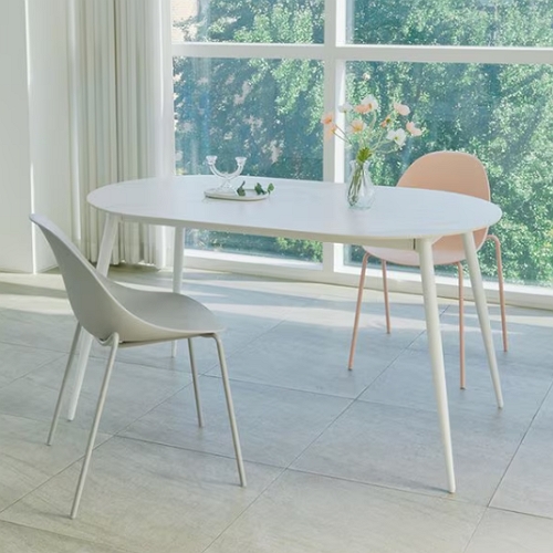 나무뜰 하모니 12T 타원 포세린 세라믹 식탁 1400 (의자별도)