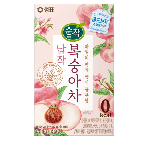 샘표식품 순작 납작 복숭아차 20T이미지입니다. 누르면 해당 게시물로 새창이동합니다.
