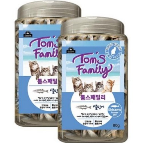 구딘 ㅤ톰스패밀리 동결건조간식 캣 트릿 열빙어 80g (2개)_이미지