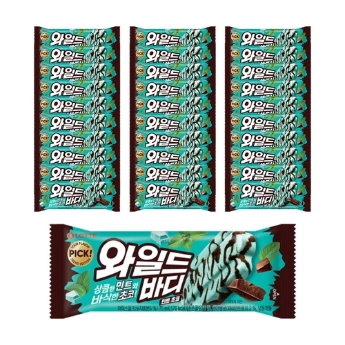 롯데제과 와일드바디 민트초코 75ml [30개]