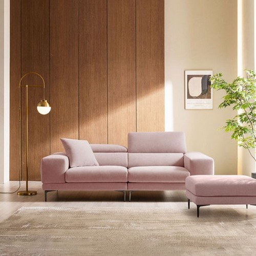  에싸 레노어 헤드기능 크라비츠 패브릭 소파 3인용 [스툴포함]