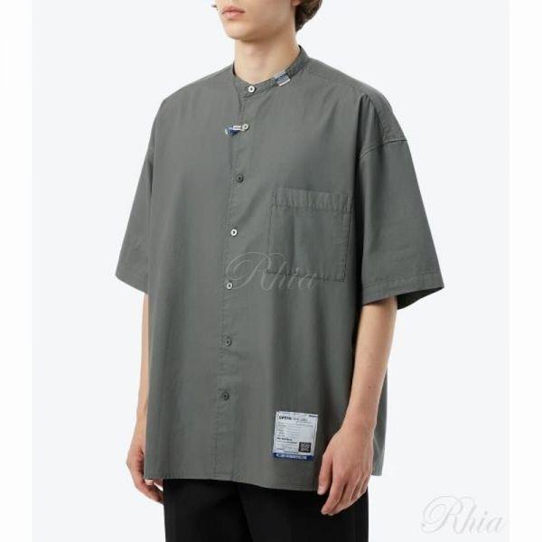 메종 미하라 야스히로 25 타이프라이터 하프 슬리브 셔츠 I12SH013 DK그레이