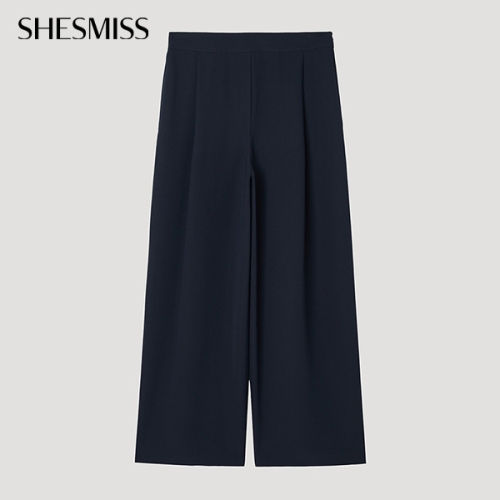 쉬즈미스 백 밴딩 원턱 와이드 팬츠_SWWSLP21140_BE_이미지