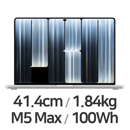 APPLE 맥북프로16 PROLED XDR M5맥스 18코어 CPU, 32코어 GPU 실버 (램36GB, SSD 2TB)_이미지