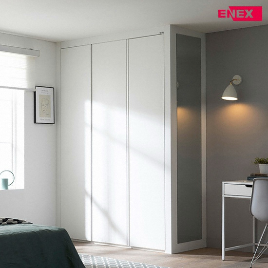 에넥스 ENNEE 버클리 화이트 작은방 붙박이장 (150cm)_이미지