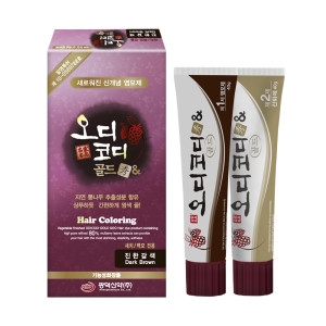 골드수앤 진한갈색 튜브형_새치/백모용 80g 1박스 뽕나무 추출물 순한 새치커버 염색약