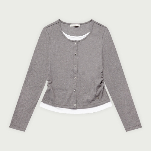 행텐 여성 웨일 슬림핏 가디건 레이어드 티셔츠_100 10560-131-203-45_이미지