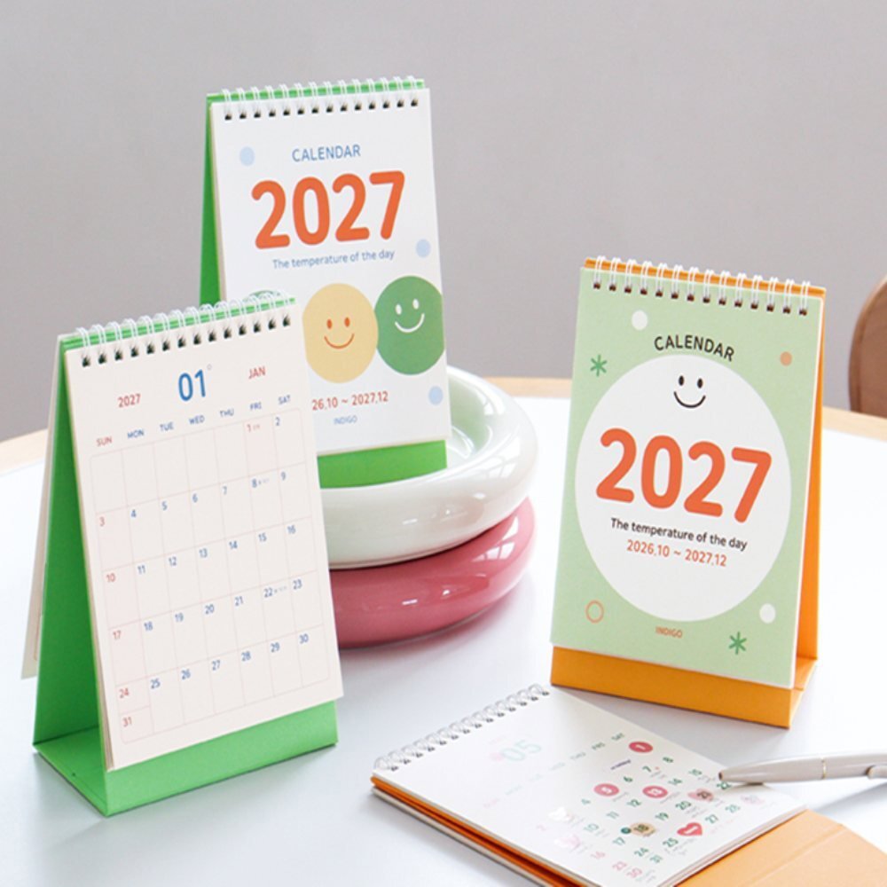 인디고  2027 오늘의 온도 탁상 달력 미니