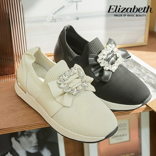 엘리자베스 여성 루미에르 리본 큐빅 슬립온_EL25835_이미지