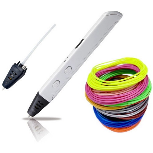 EXSO LEDGO 3D펜 + 노즐 + PLA 필라멘트 세트 (노즐 + 3m, 15색)_이미지