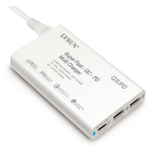 LVSUN PD PPS 60W 3포트 충전기 LS-Q3U-PD_이미지