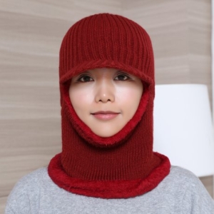 B그레이 넥워머털모자 여성여자용겨울등산방한챙비니