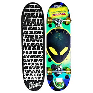 오즈보즈 스케이트보드 초록외계인