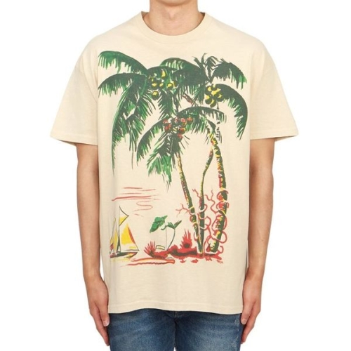 남성 반팔티셔츠 T PALM STRON 워시드 카키 M 86091840_이미지