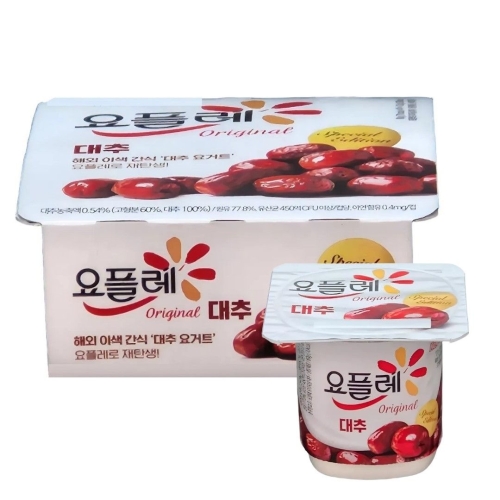 빙그레 요플레 대추 요거트 80g (4개)_이미지