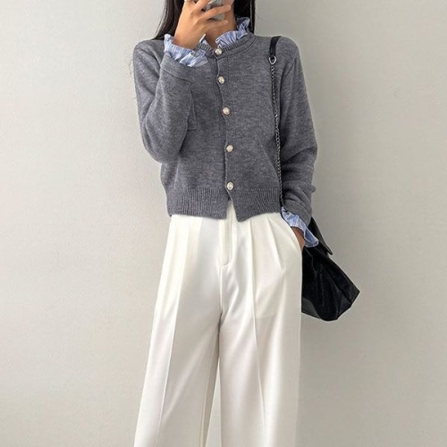 나크21 스트라이프 프릴 니트가디건 NK53-JH-21_이미지